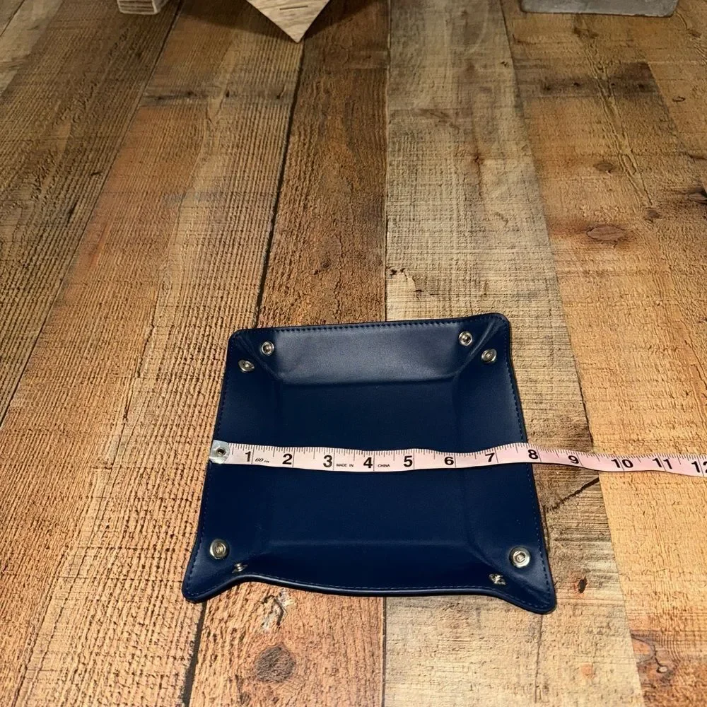 J. Crew‎ navy blue Wallet Leatherette Catchall tray